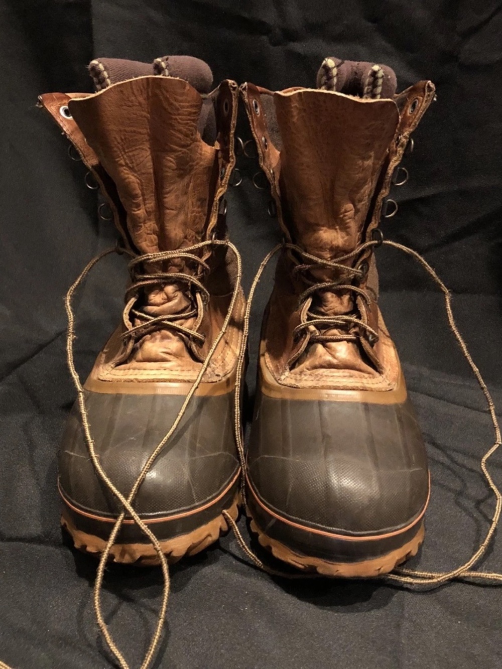 Men’s LaCrosse Ice King Leather Insulated Winter Boots Size 9 EUC 600011 Inserts